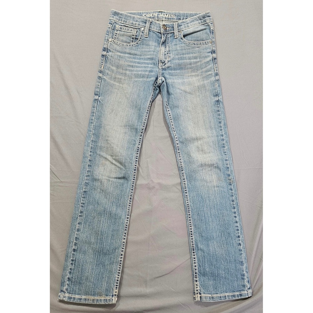 Cody James Jeans Kids Size 16 Light Blue 30x27 Straight Leg Stretch Denim